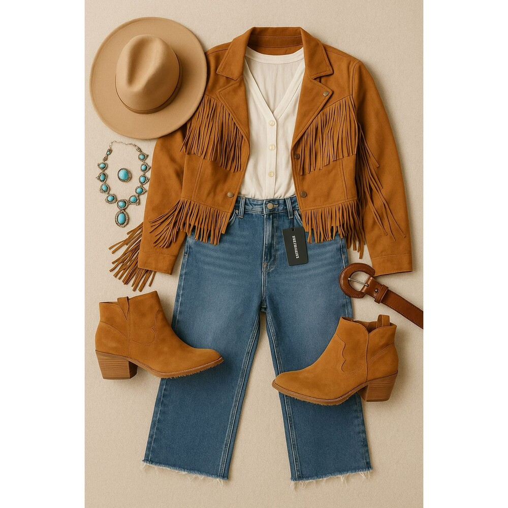 PrettyLittleThing Women’s Cropped Raw Edge Jeans SIze 12 Casual Western NWT - Picture 2 of 13